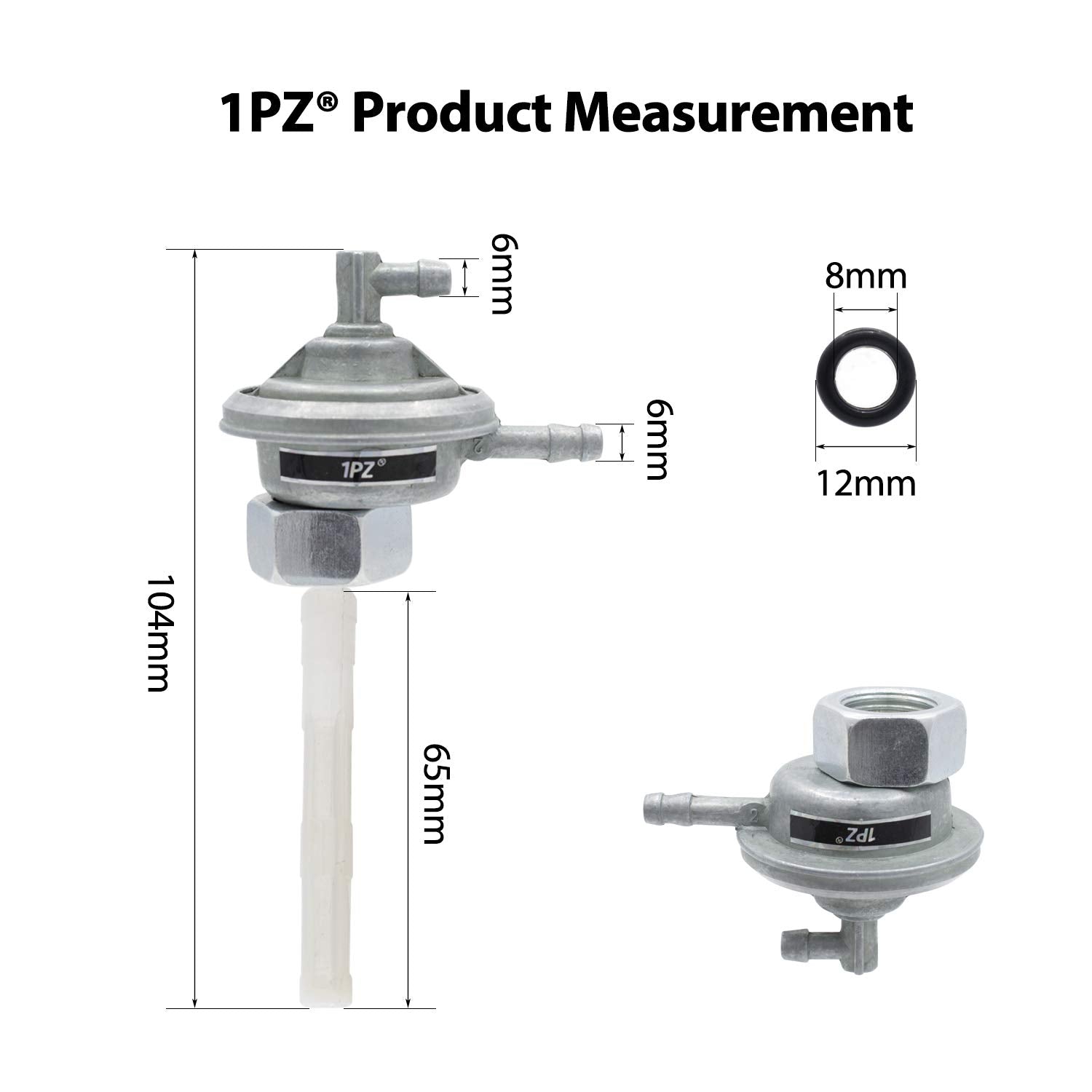 1Pz Gy6-X02 Gas Fuel Switch Pump Valve Petcock Replacement For Honda Elite 80 Ch80 Spree Sa50 Gy6 49Cc 50Cc 125Cc 150Cc 250Cc 139Qmb 152Qmi 157Qmj Go Kart Atv Moped