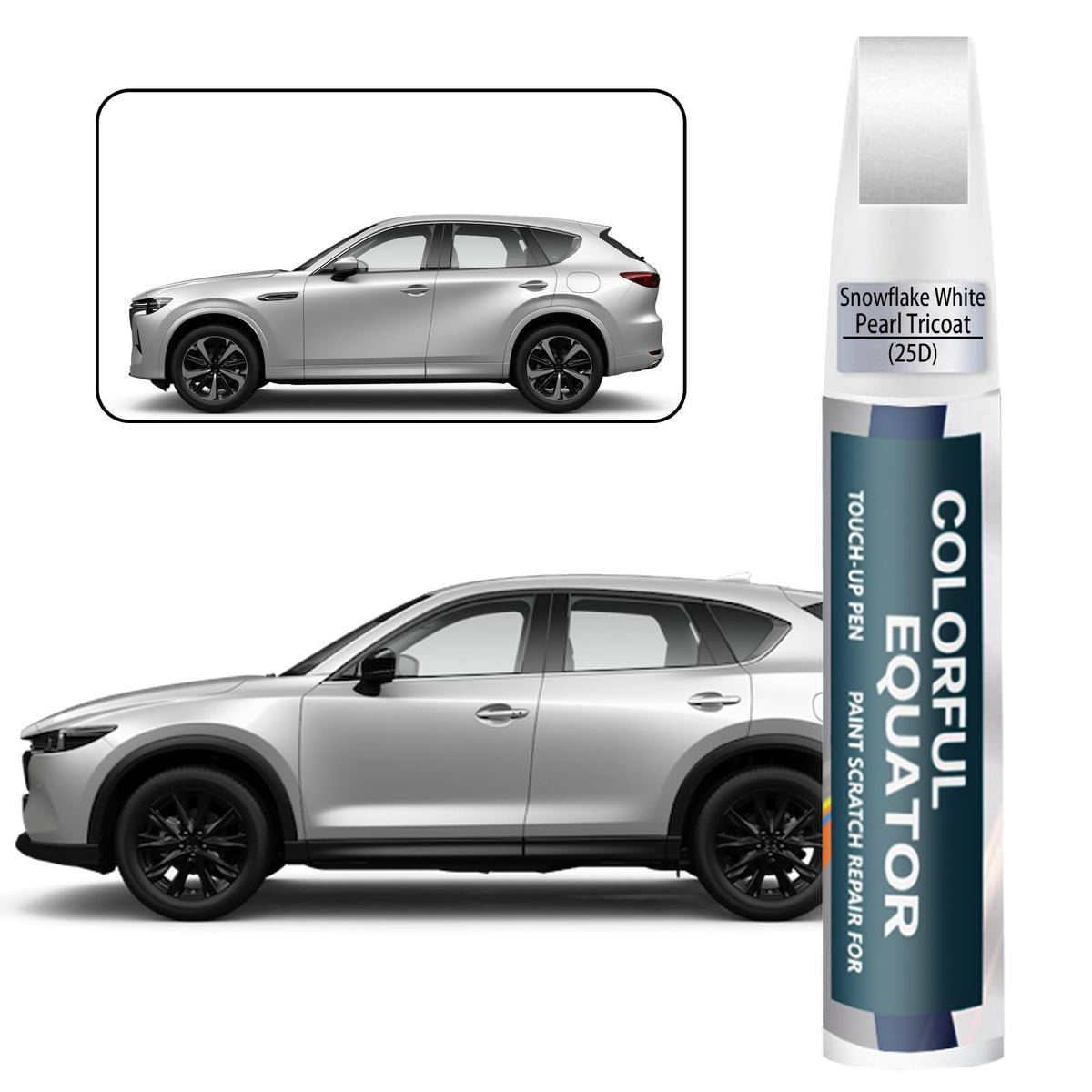 46V Soul Red Crystal Metallic Tricoat Touch Up Paint for Mazda, Car Paint Pen Scratch Repair Two-In-One Touch Up Paint, Premium 