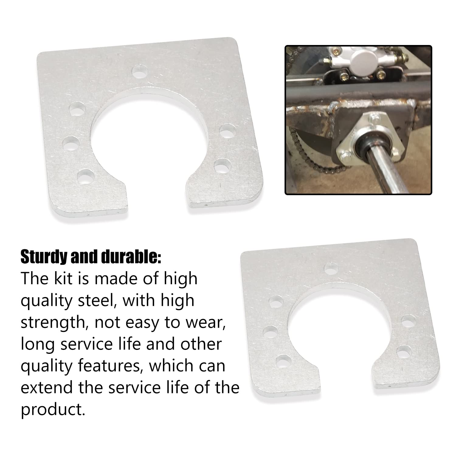 Go-Kart Live Axle Bearing Kit (1 inch) Compatible with Azusa axles, Also for Go Karts Mi-ni Bikes/Trikes/Off Road ATV - Axle wit