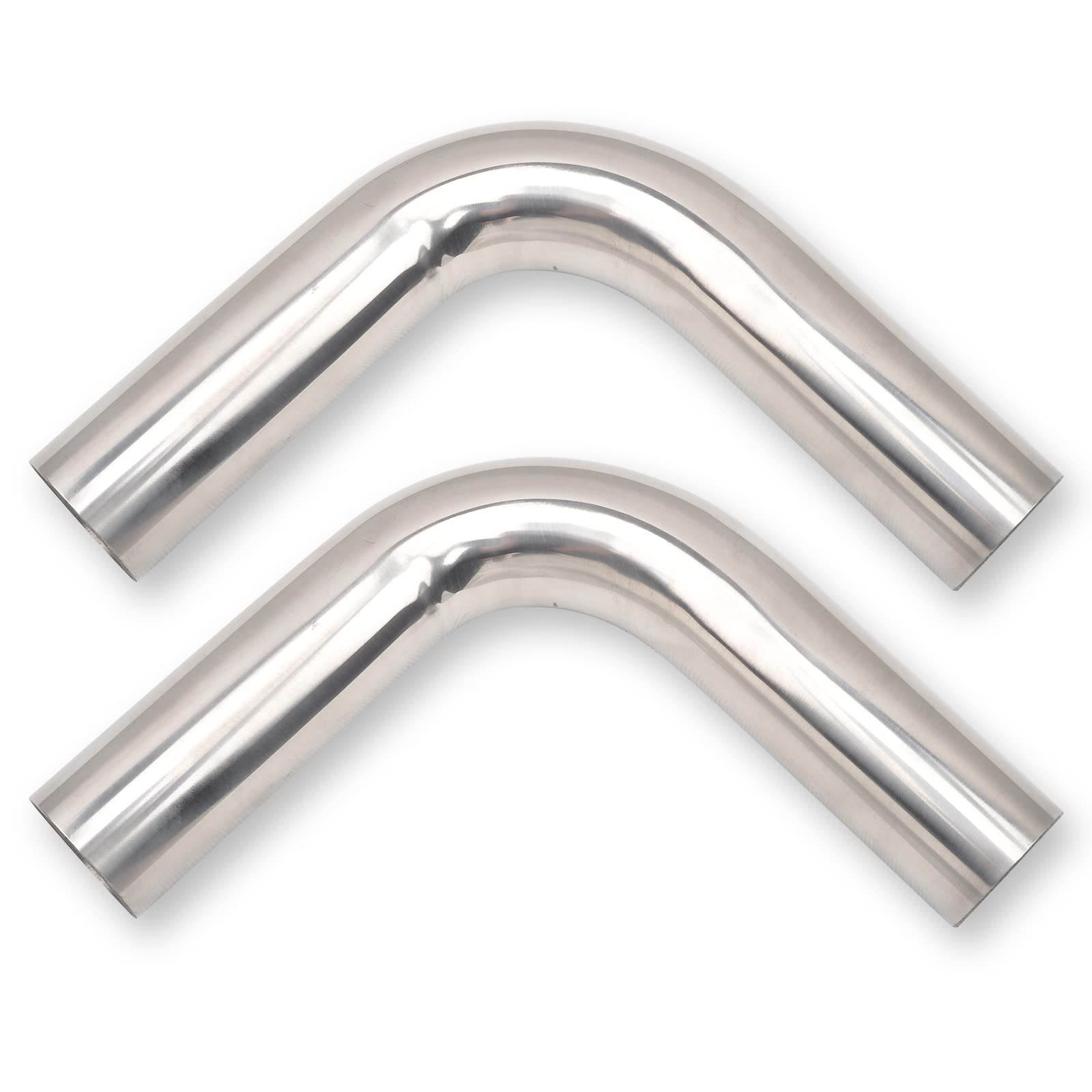 Fgjqefg 3.5 Inch 90 Degree Diy Custom Mandrel Exhaust Pipe Tube Pipe, T304 Stainless Steel, Universal Fit, 23.6 Inch End To End Length, 3.5'' Od Mandrel Bend Pipe 2Pcs