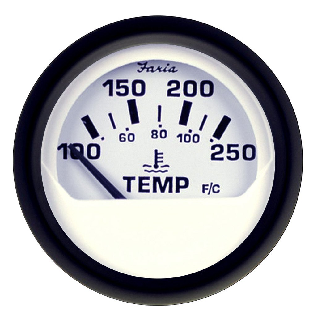 Faria Beede Instruments Beede 12904 Euro Water Temperature Gauge (100-250°F) - 2, White
