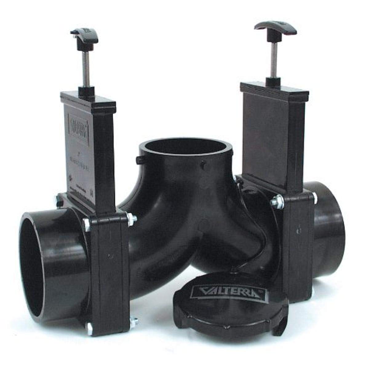 Valterra T84 3 Hub X 3 Hub X 3 Bay With Cap Double Ell Rotating Valve Assembly,Black