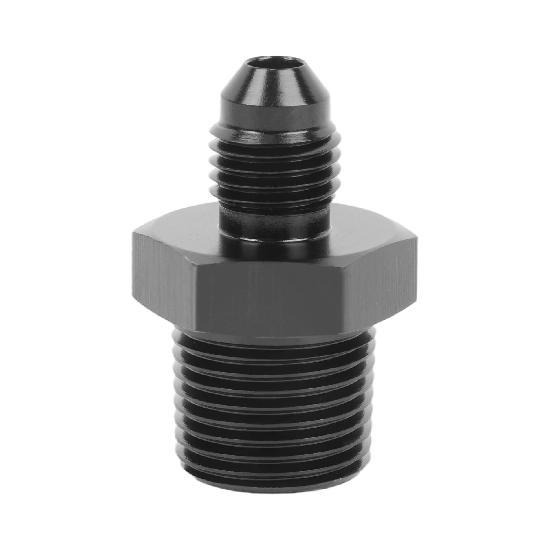 Evil Energy 4An Male Flare To 3/8'' Npt Pipe Fitting Adapter Straight Aluminum Black