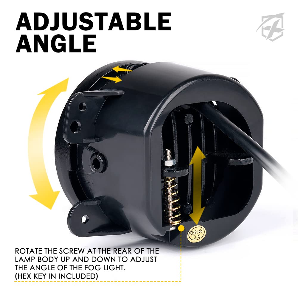 Xprite Fog Lights With Rgb Halo Angel Ring And Turn Signal Light, Ir & Bluetooth Wireless Dual Controlled Foglight Compatible Wi