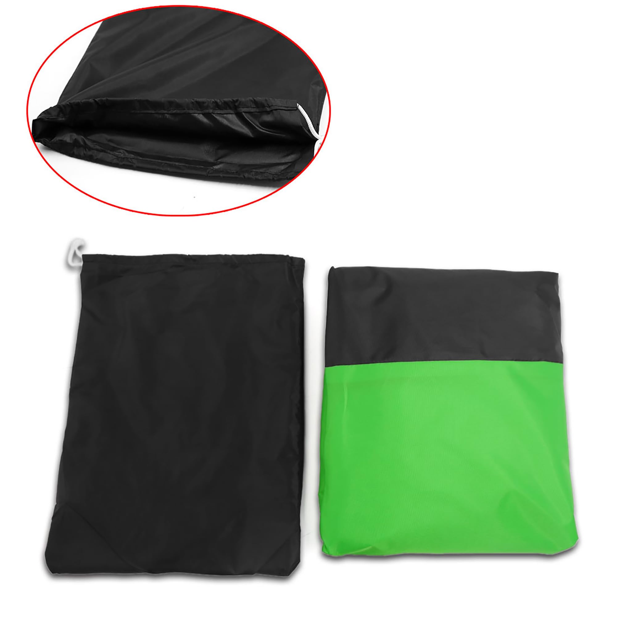 Uxcell Xl 190T Rain Dust Protector Black Green Scooter Motorcycle Cover 96Inch For Bmw