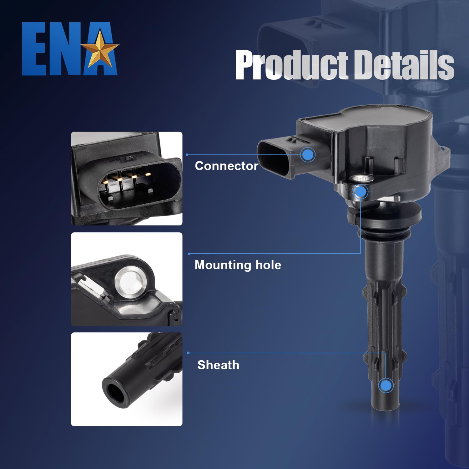 ENA Pack 8 Ignition Coil 4.6L 5.5L Compatible with Mercedes-Benz 2007 2008 2009 2010 2011 2012 2013 2014 2015 CL550 CLK550 CLS55