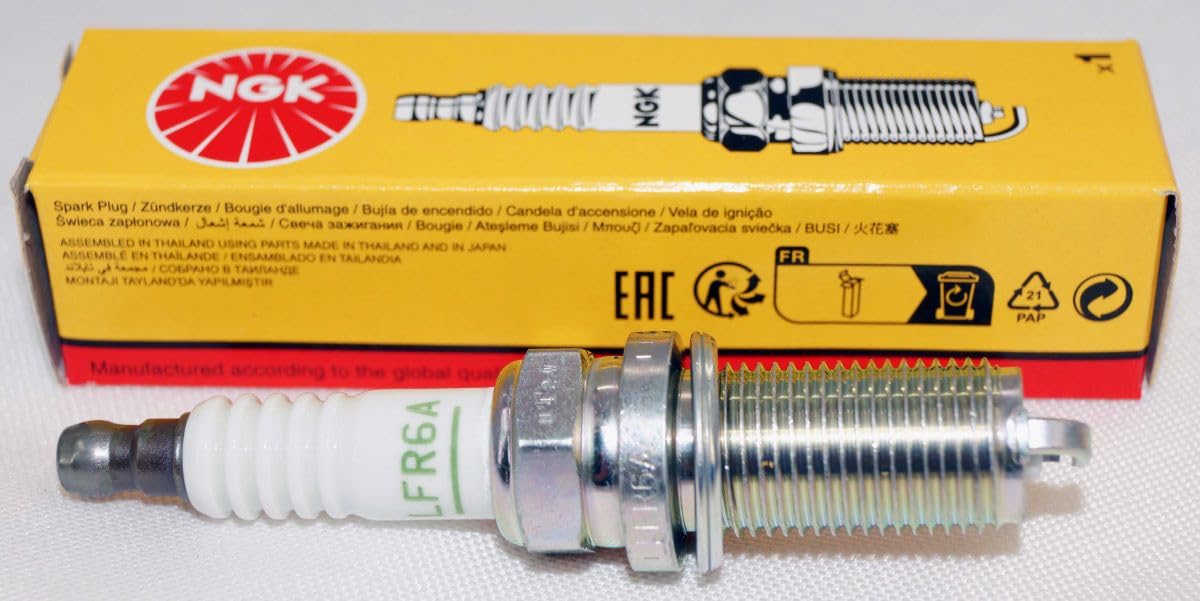 NGK Spark Plug LFR6A 6668 (Pack of 8) Watercraft FX FZR FZS VX VXR VXS Reach 26.5mm Hex Size 16mm Gap 0.9mm Resistor Value 5K Oh