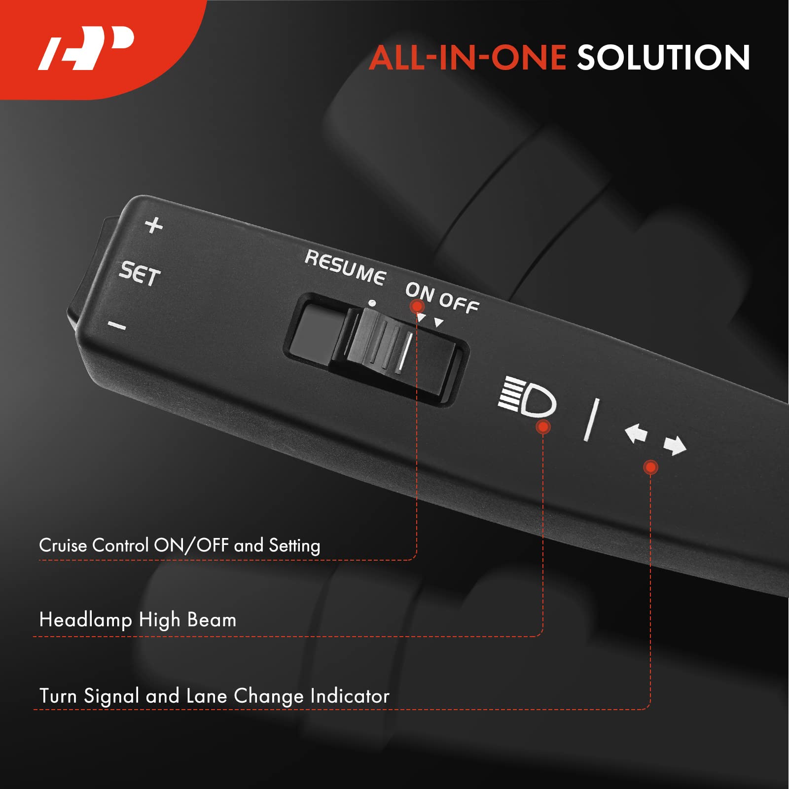 A-Premium Turn Signal Switch Multi-Function Switch Compatible With Volvo Vnl Vn 2005 2006 2007 2008 2009 2010 2011 2012 Truck 20399170 20479584