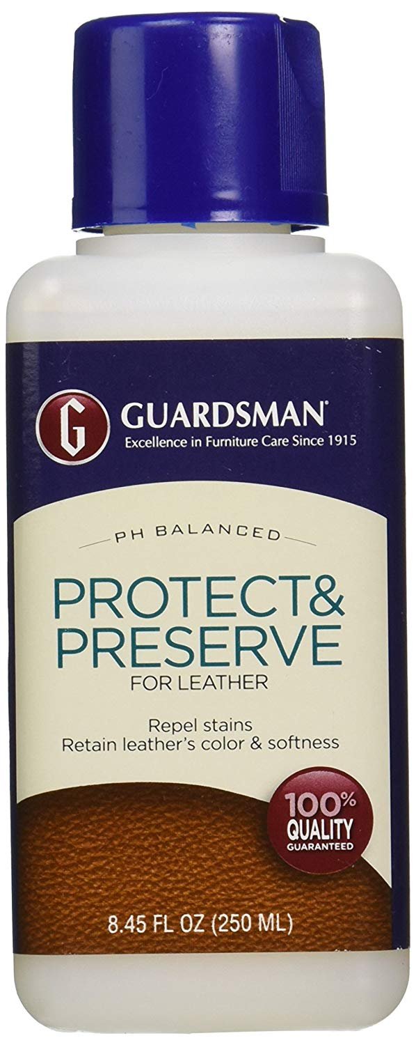 Guardsman Protect & Preserve For Leather 8.4 Oz - Repels Stains, Retains Color And Softness, Great For Leather Furniture & Car Interiors - 471000-2 Pack