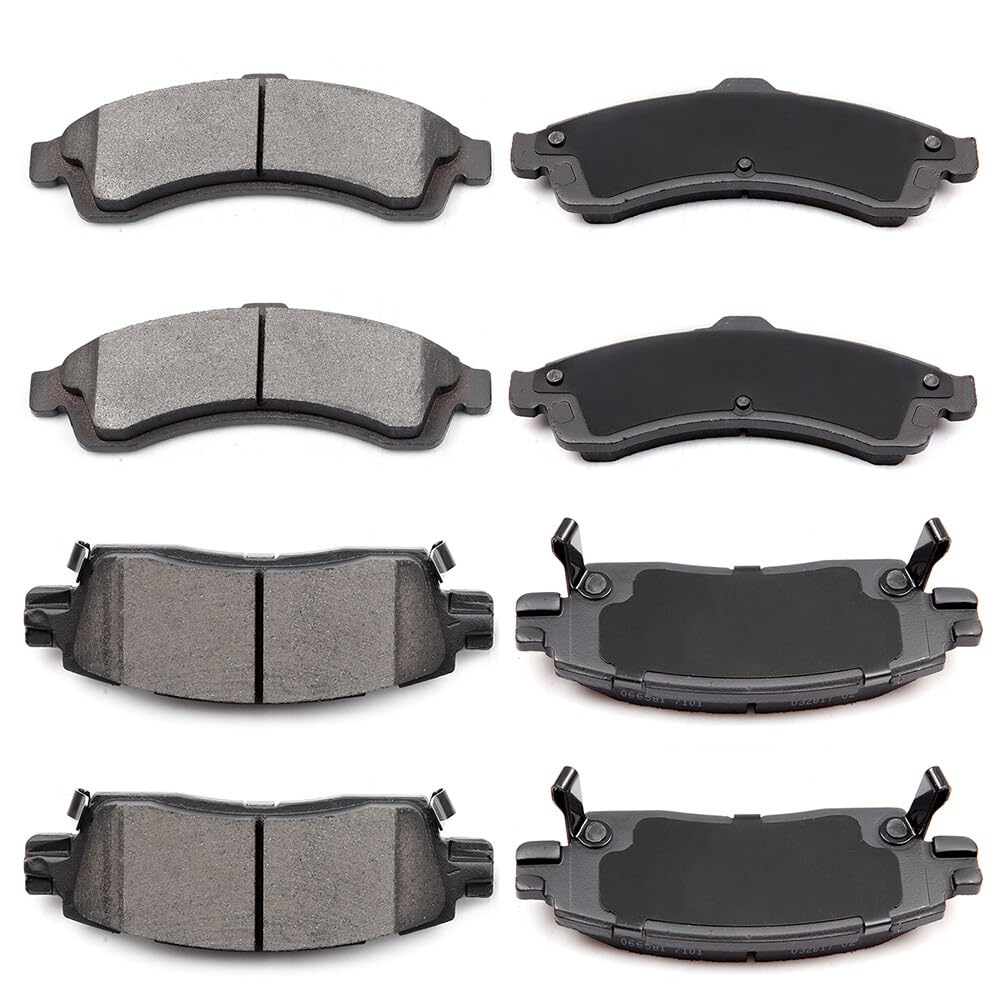 Eccpp D882-7759 D883-7760 Front Semi Metallic & Rear Ceramic Disc Brake Pad Set Fit For Buick Rainier 2004-2005,For Chevrolet Ss