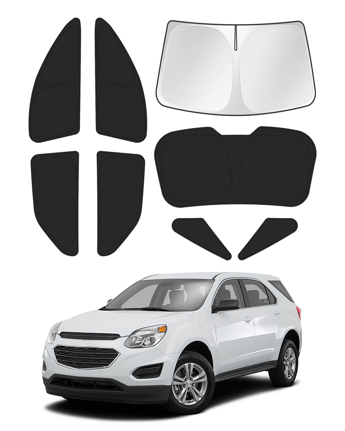 Canvcle Windshield Sun Shade For 2010-2017 Chevrolet/Chevy Equinox Accessories Side Rear Window Shade Cover Sun Visor Shield Pri