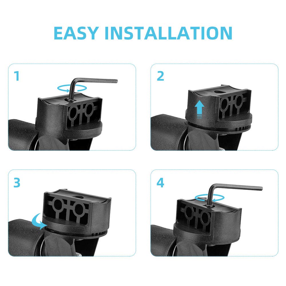 Utv Side Mirrors With 1.75'' -2'' Roll Bar Cage, Utv Mirrors 360 Degree Adjustable Sxs Mirrors Compatible With Polaris Rzr Kawas