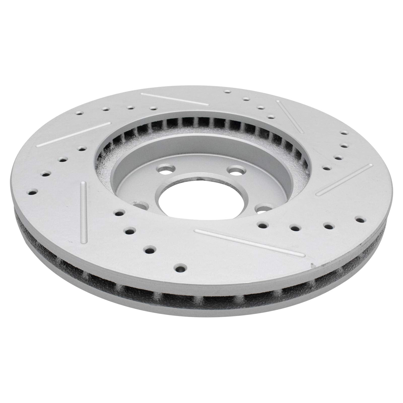 Trq Front Performance Brake Rotor Drilled Slotted Pair Set For 1995-2002 Continental / 1996-1997 Cougar / 2001-2005 Sable / 1996
