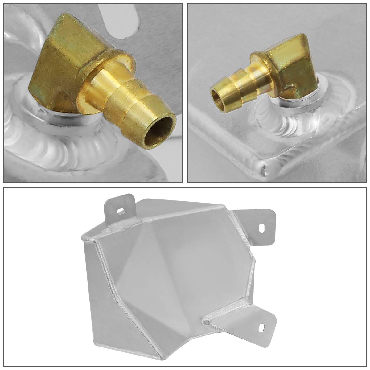 DNA MOTORING Aluminum Coolant Expansion Overflow Tank for 82-92 Camaro/Firebird - Metallic Finish