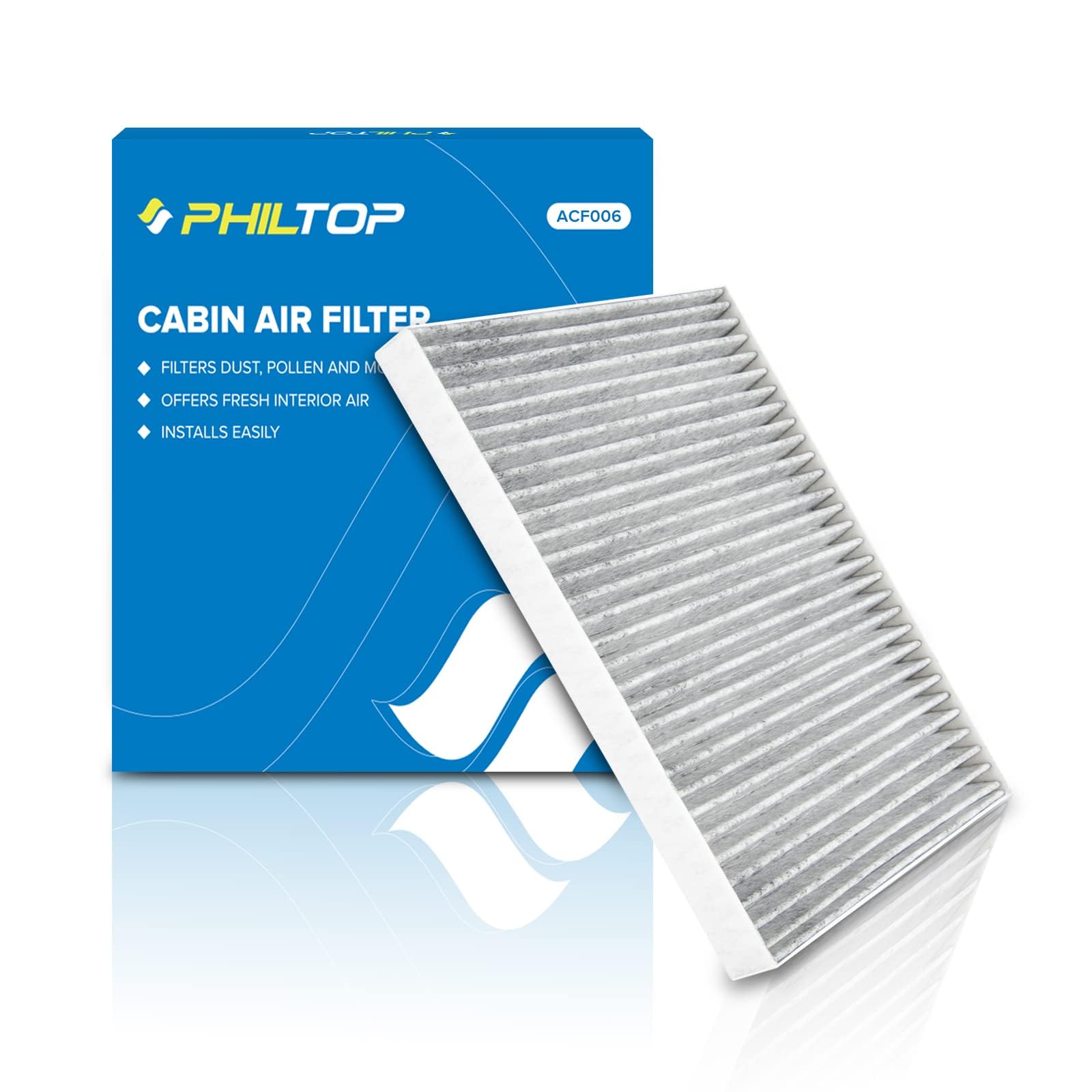 Philtop Cabin Air Filter, Replacement For Cf10709, Accent, Tucson, Genesis Coupe, Rio, Forte Cabin Filter, Easy Installation