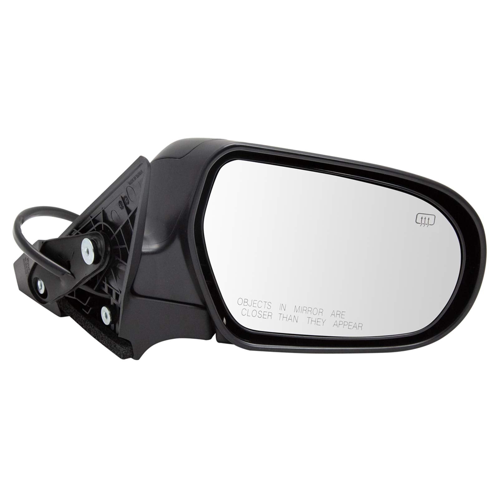 Trq Right Mirror With Heat With Textured Cover Passenger Side Compatible With 2005-2009 Subaru Legacy Su1321107