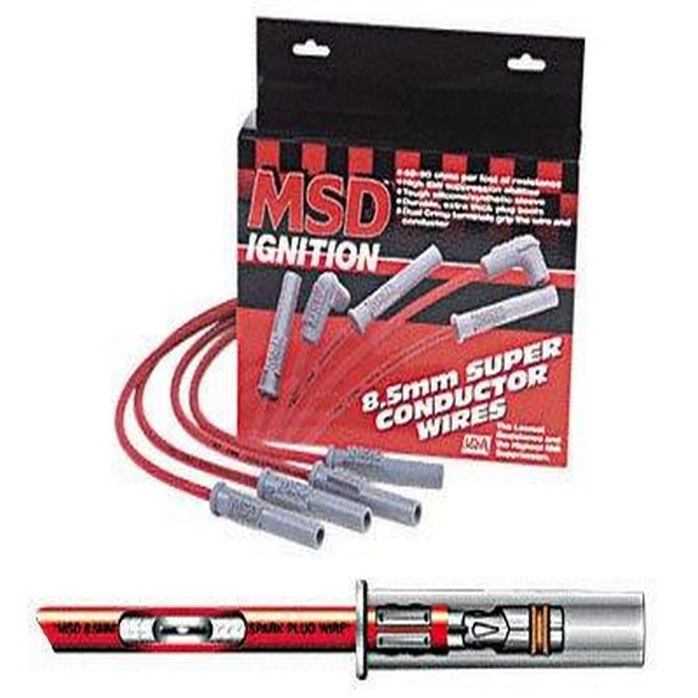Msd 31389 Super Conductor Spark Plug Wire Set Socket