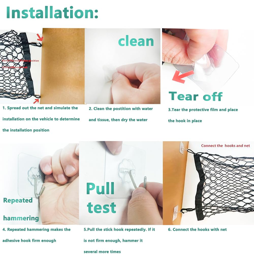 Trunk Organizer Cargo Net Elastic Mesh Bed Net With Hooks Compatible With Toyota Tundra 2000 To 2022 2023 2024 2025