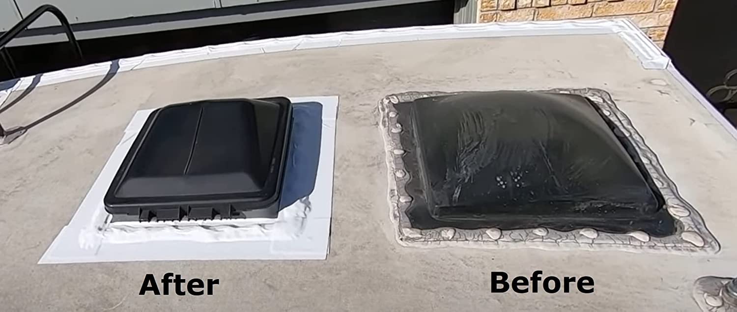 FastSeal RV Roof Tape, 4'' x 25' Black - UV-Resistant Camper Roof Sealant, Stop Leaks - Eternabond Equivalent