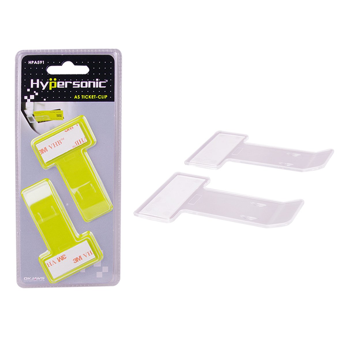 Hypersonic Car Windshield Parking Tickets Holder Transparent Auto Accessories Clip 2Pcs
