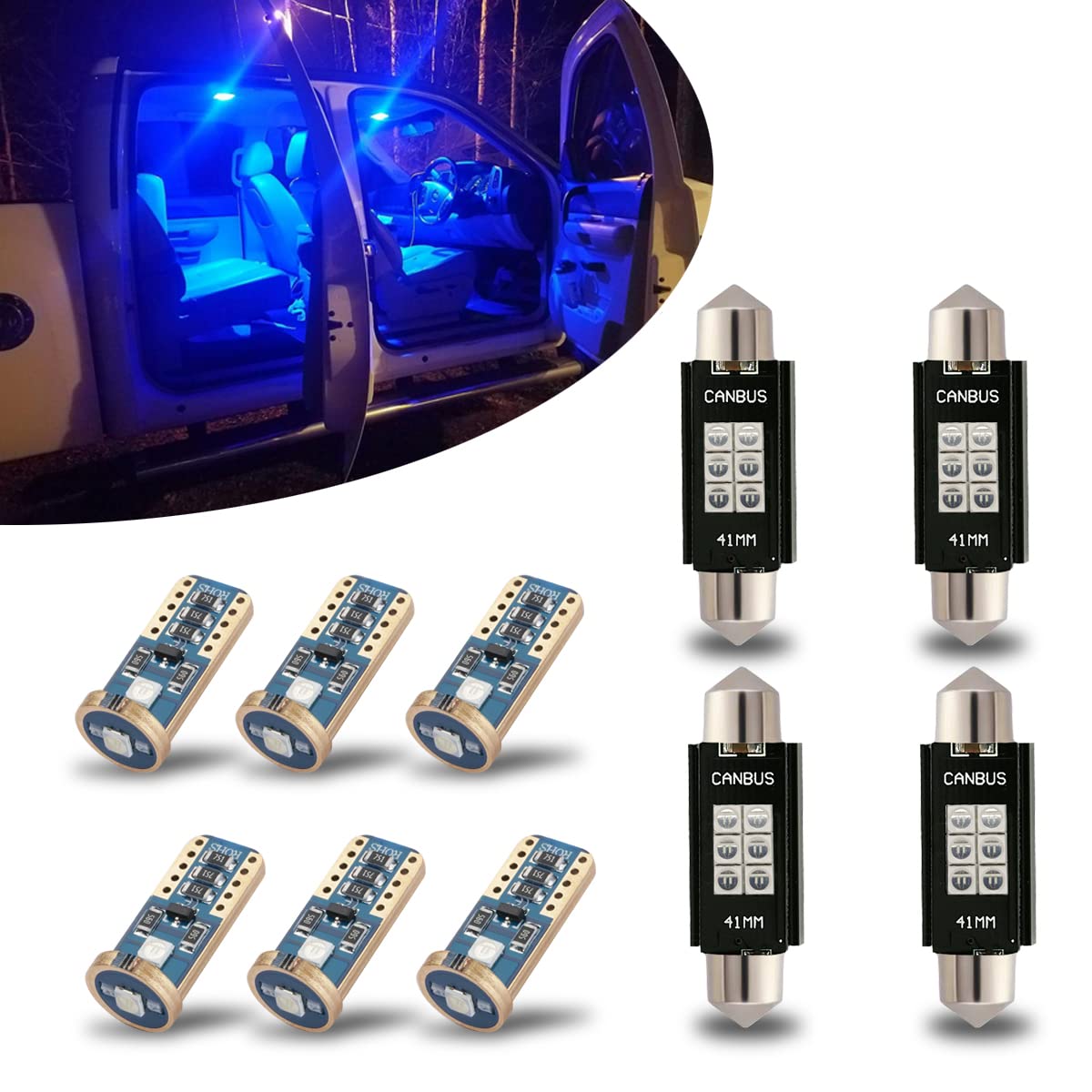 Ibrightstar 41Mm 211-2 212-2 578 194 168 T15 Led Bulbs 3030 Chipset Error Free For Car Truck Interiors Dome Map Door Courtesy Li