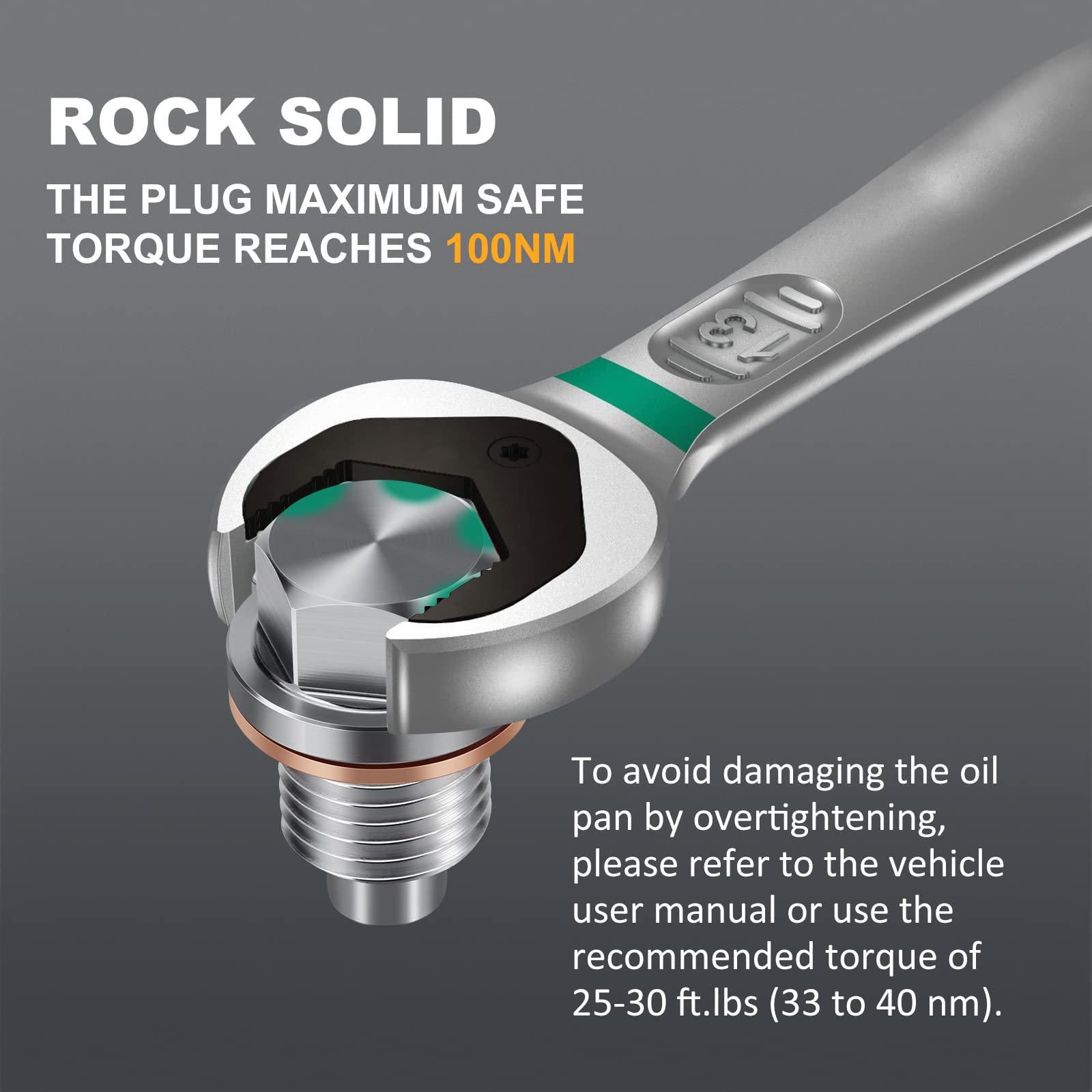 Tyfrozn M14 x 1.5 Magnetic Aluminum Oil Drain Plug Sump Drain Nut Bolt with Copper Gasket Crush Washer Compatible with Most Ford