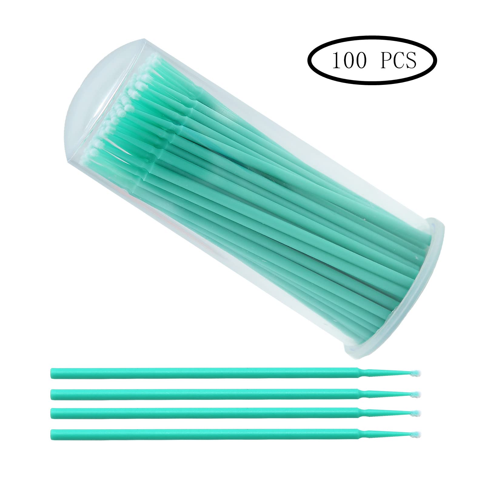 Touch Up Paint Brushes For Automotive Paint Chip Repair Disposable Micro Applicators-100 Pieces Green