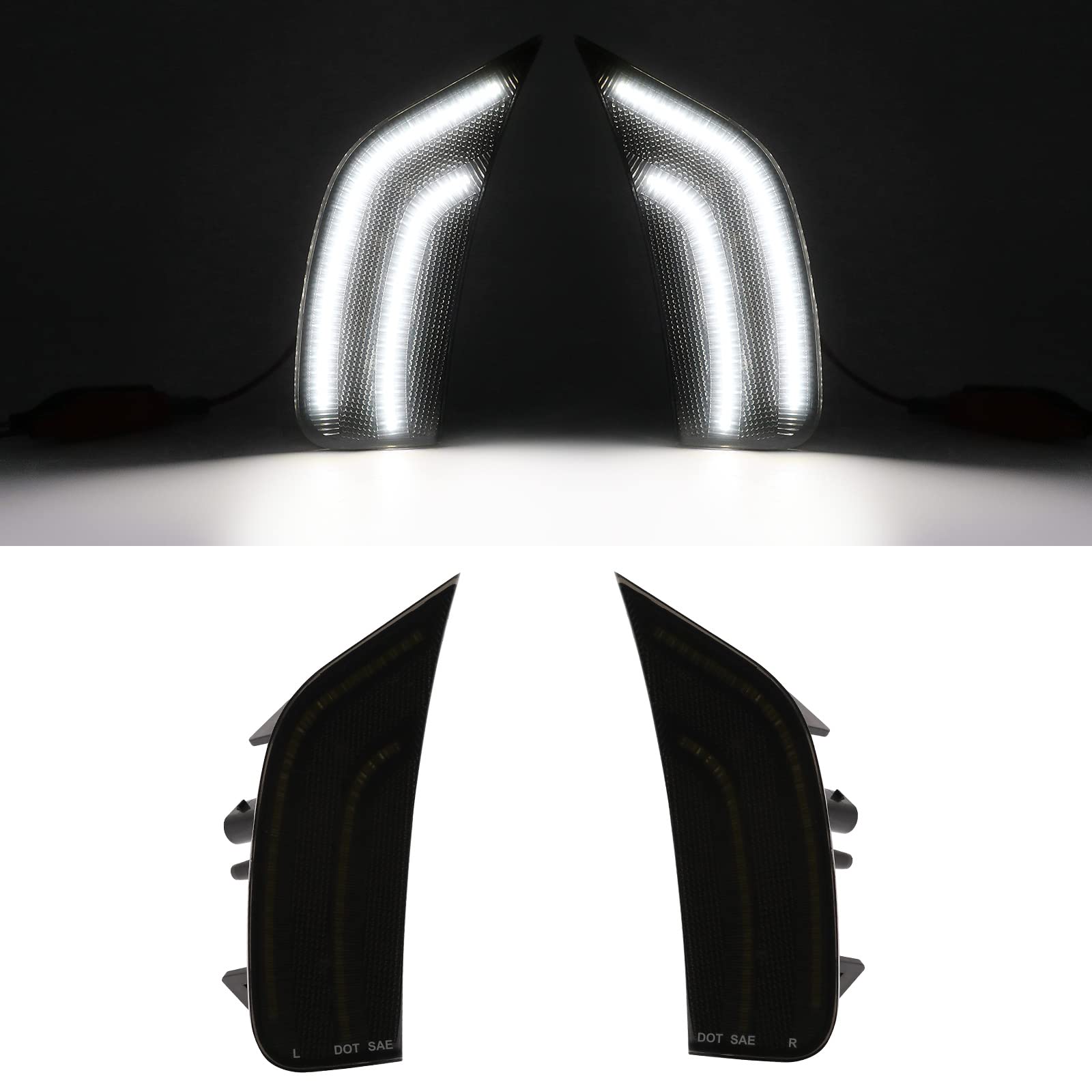 Mynoway Smoked Lens Led Side Marker Lamp Compatible With 2021-2023 Yukon/Yukon Denali/Yukon Xl/Tahoe/Escalade/Suburban/Escalade