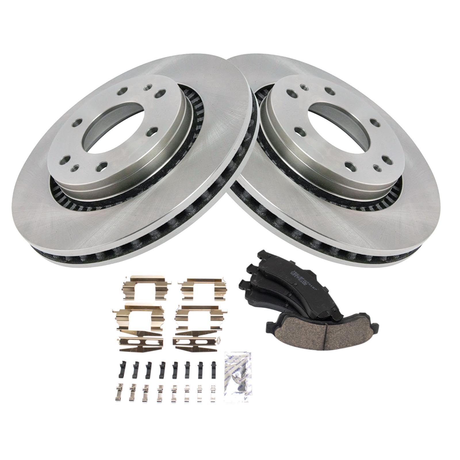 Trq Front Brake Pad & Rotor Kit Brake Pads Brake Rotor Ceramic Compatible With 2006 Isuzu Ascender
