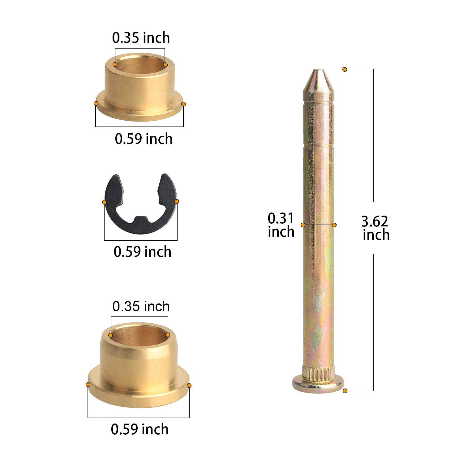 Ndrush Door Hinge Pins Bushings Kit Replacement Compatible With Ford F150 F250 F350 Bronco