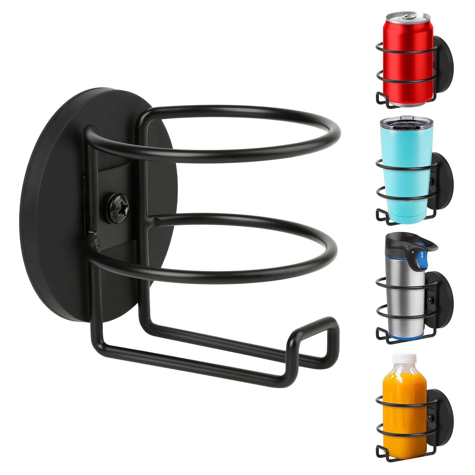 Magnetic Cup Holder,Heavy Duty Metal Drink Holder,3.46 Inch / 8.8 Cm Strong Base,Bottle Holder For Refrigerator/Treadmill/Truck/