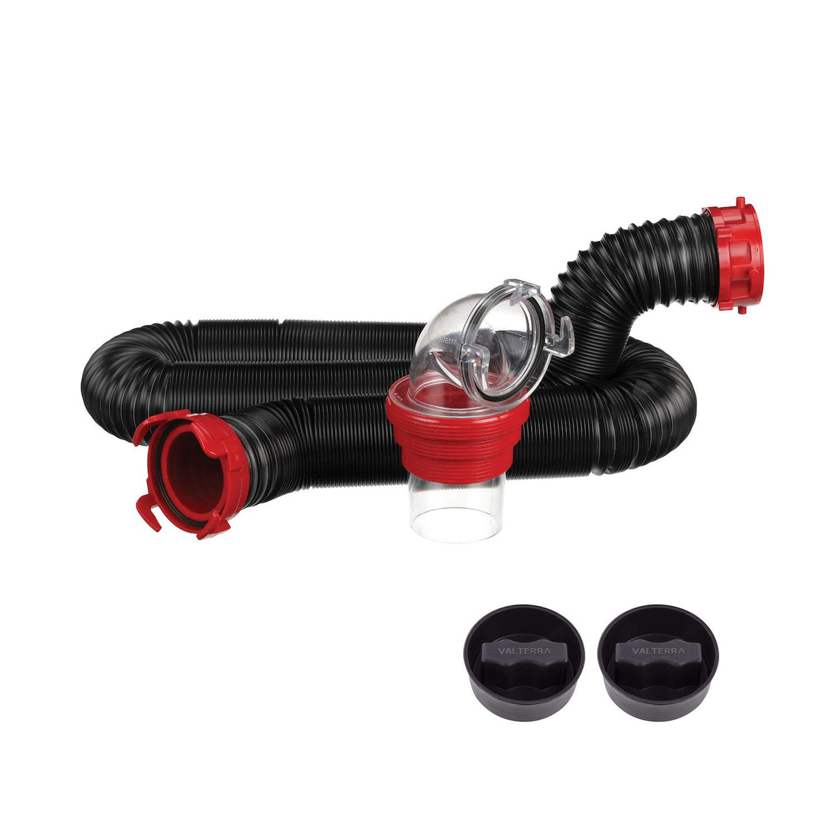 Valterra 15-Foot Dominator RV Sewer Hose Kit, Universal Sewer Hose for RV Camper, Includes 15-Foot Hose with Rotating Fittings, 