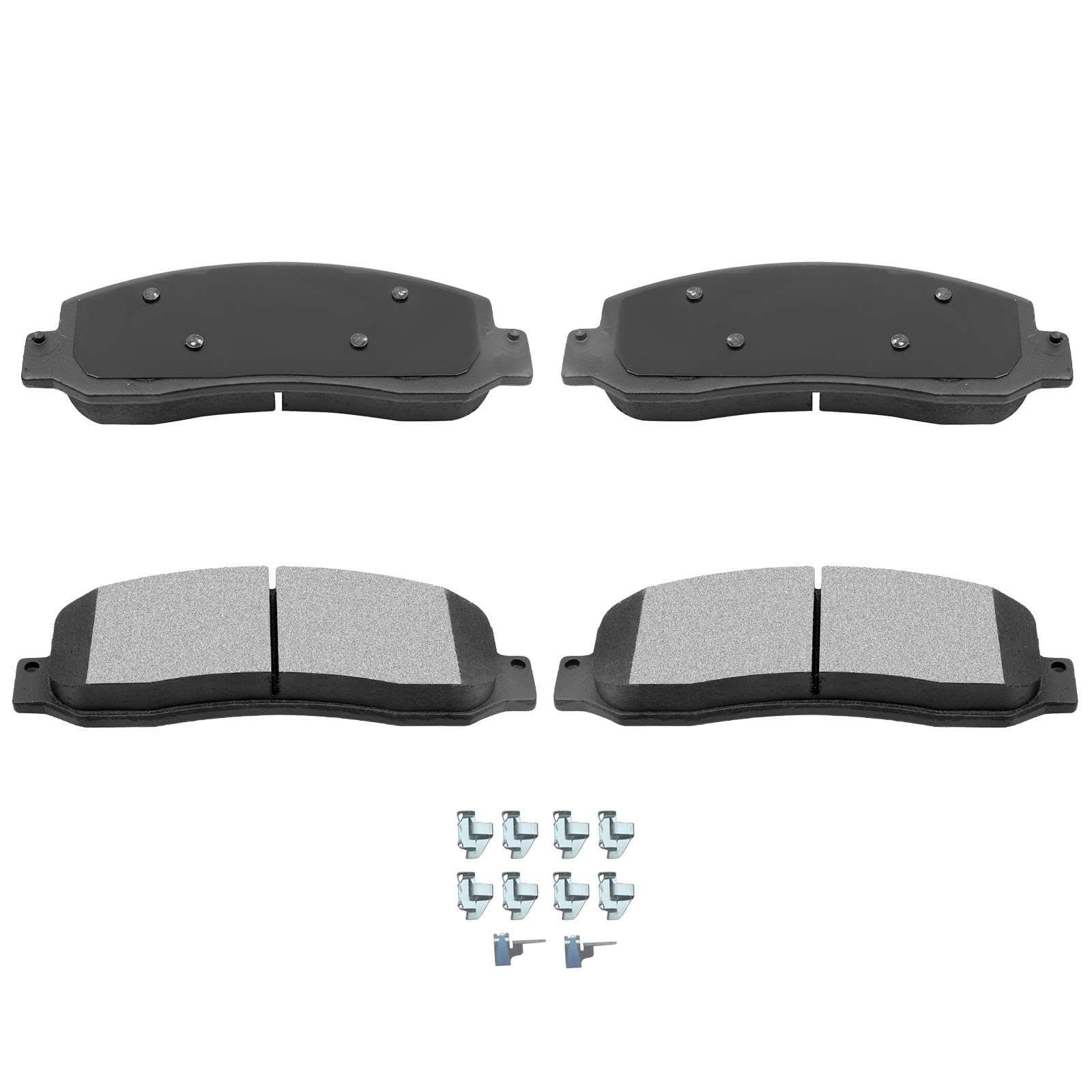 Automuto 4Pcs Front Semi-Metallic Disc Brake Pads Set D1069 For Ford For F-250 Super Duty 2005-2011, For Ford For F-350 Super Du