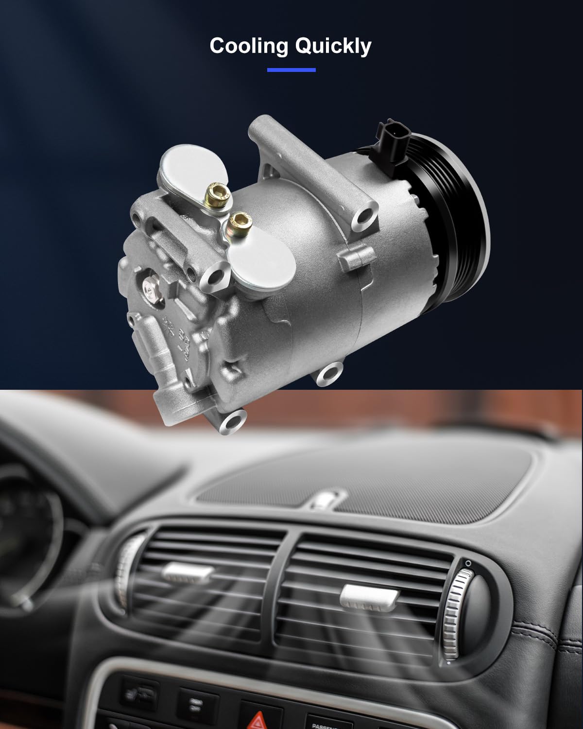 Eccpp A/C Compressor With Clutch 2012 2013 2014 Fit For Ford Focus 2.0L Vs16