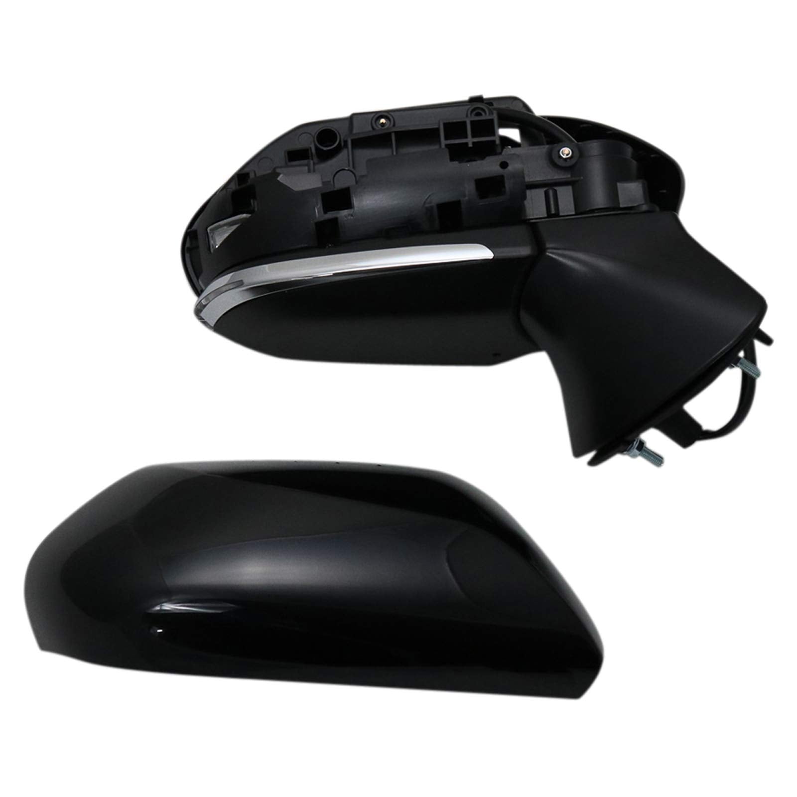 Trq Right Mirror With Heat Without Blind Spot Indicator Passenger Side Compatible With 2018-2024 Toyota Camry To1321367