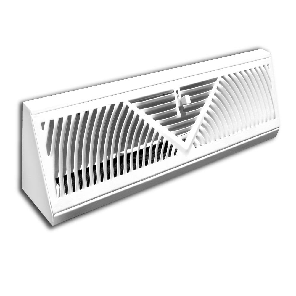 Truaire C118SW 18-Inch(Duct Opening Measurements) Floor Baseboard Supply 18-Inch Floor Baseboard Diffuser, White