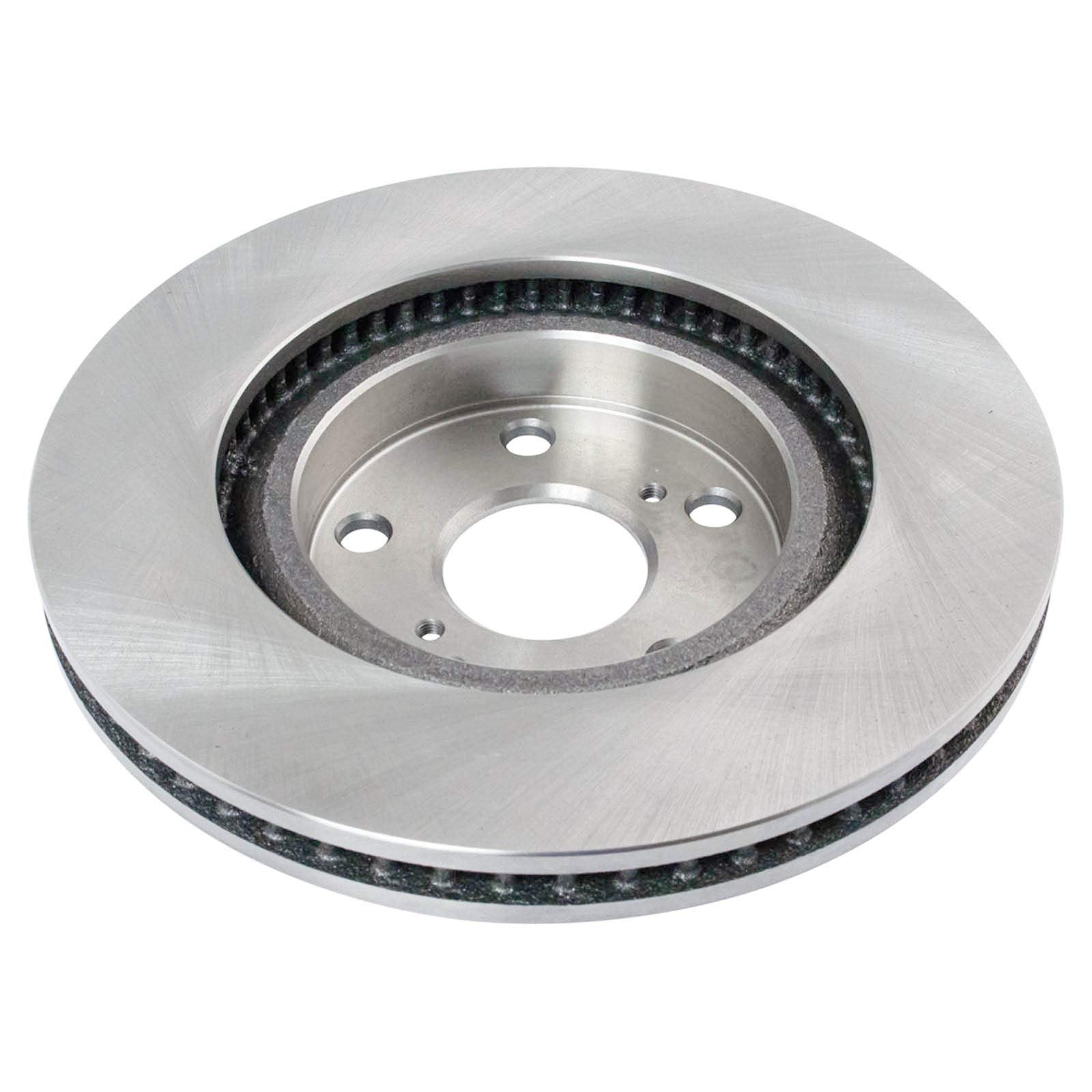 Trq Front Disc Brake Rotor & Metallic Brake Pad Kit Set Compatible With 2009-2013 Toyota Marix / 2006-2018 Toyota Rav4 / 2011-20