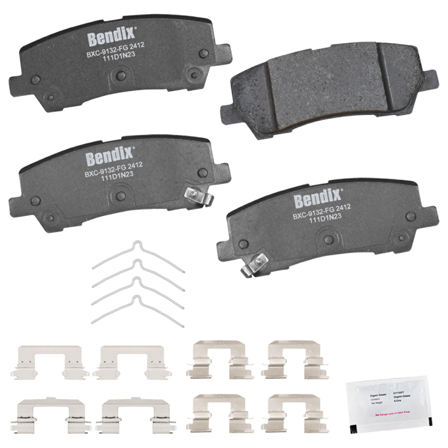 Bendix Priority1 Cfc2412 Ceramic Rear Brake Pads For Ford Mustang 2023-2015