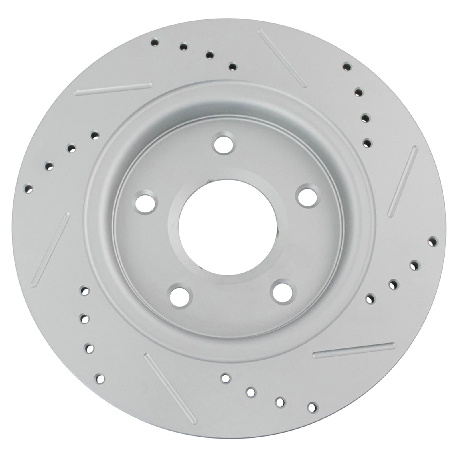 Trq Performance Drilled & Slotted Rear G-Coated Disc Brake Rotor Pair