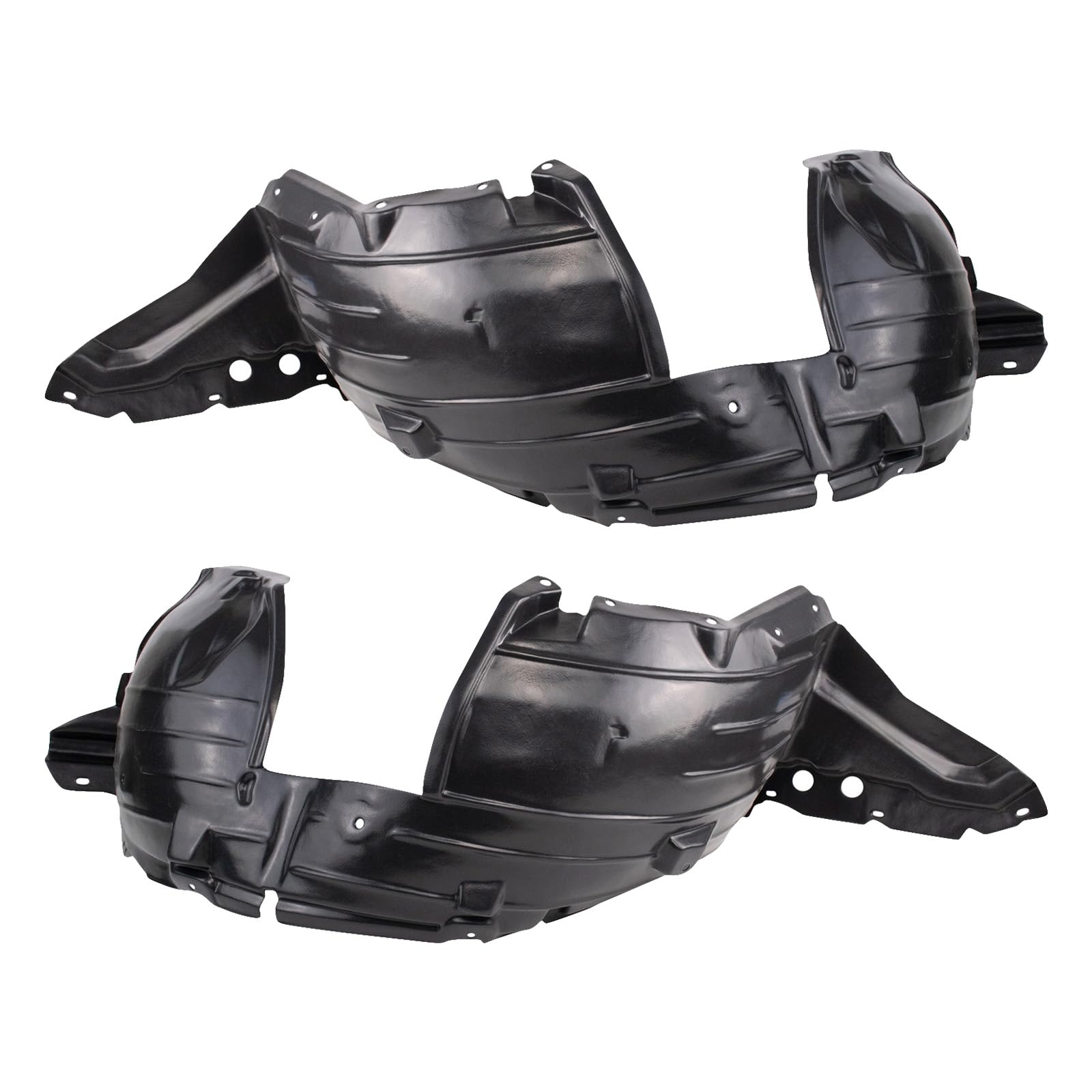 Trq Front Inner Fender Liner Set Compatible With 2007-2012 Nissan Sentra Ni1248116 Ni1249116