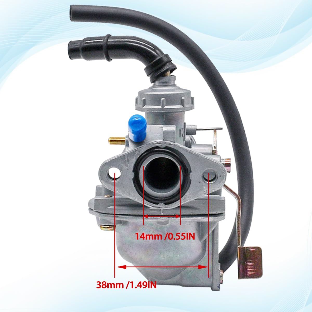 JDLLONG NC50 Carburetor for Honda Express 1977-1981 | 38mm ED-1CB71 with Air Filter & Fuel Tank Cock Switch Petcock