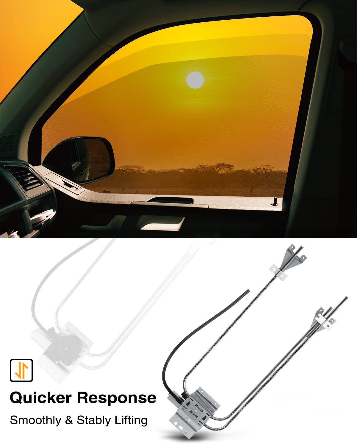 A-Premium Power Electric Window Regulator With Motor Compatible With Freightliner Cascadia Front Left Driver Side