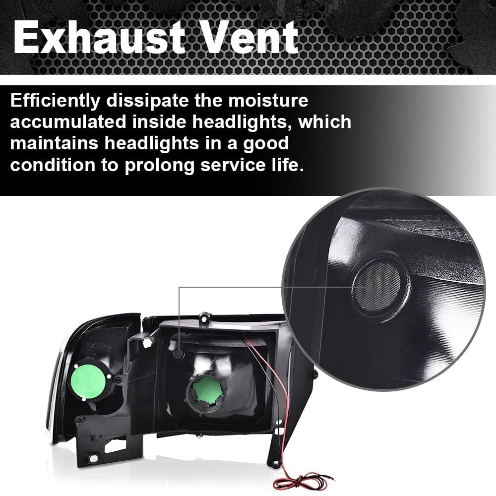 G-Plus Led Drl Headlights Lamps,Fit For 1994-2001 Dodge Ram 1500/1994-2002 Ram 2500 3500(Not Fit For Sport Model & Ram Van Model