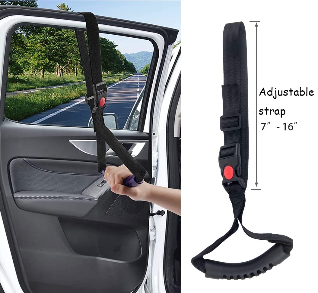 Kakkoii Car Handle Assist Holder, 5 In 1 Vehicle Support Handles, Seatbelt Cutter, Window Breaker, Car Emergency Tool With Led Flashlight For Elderly, Disabled