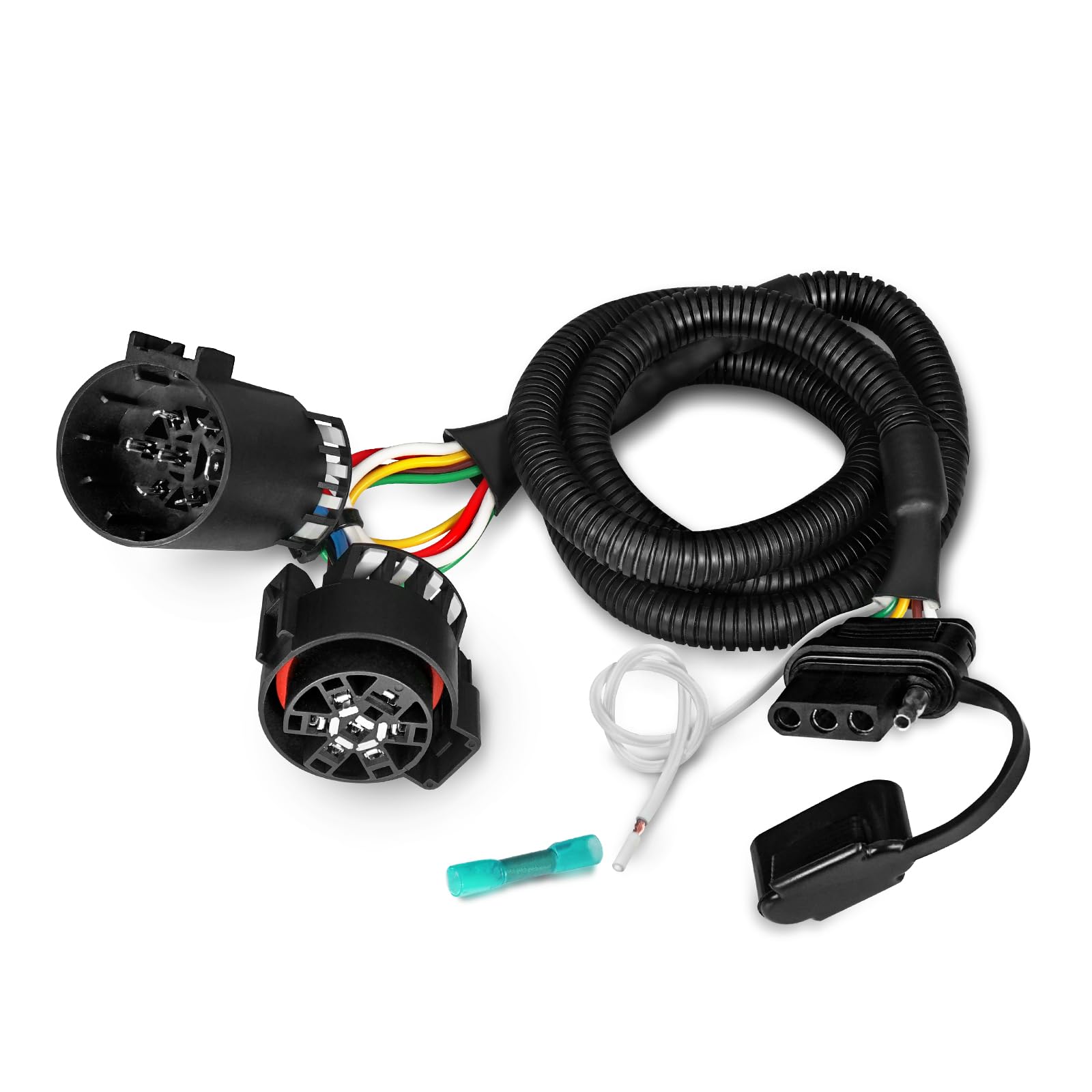 OPT7 Easy Connect 7 Pin to 4 Pin Harness with Reverse Wire, 43 Wiring Connector Adapter for Redline LED Tailgate Light Bar, Plug