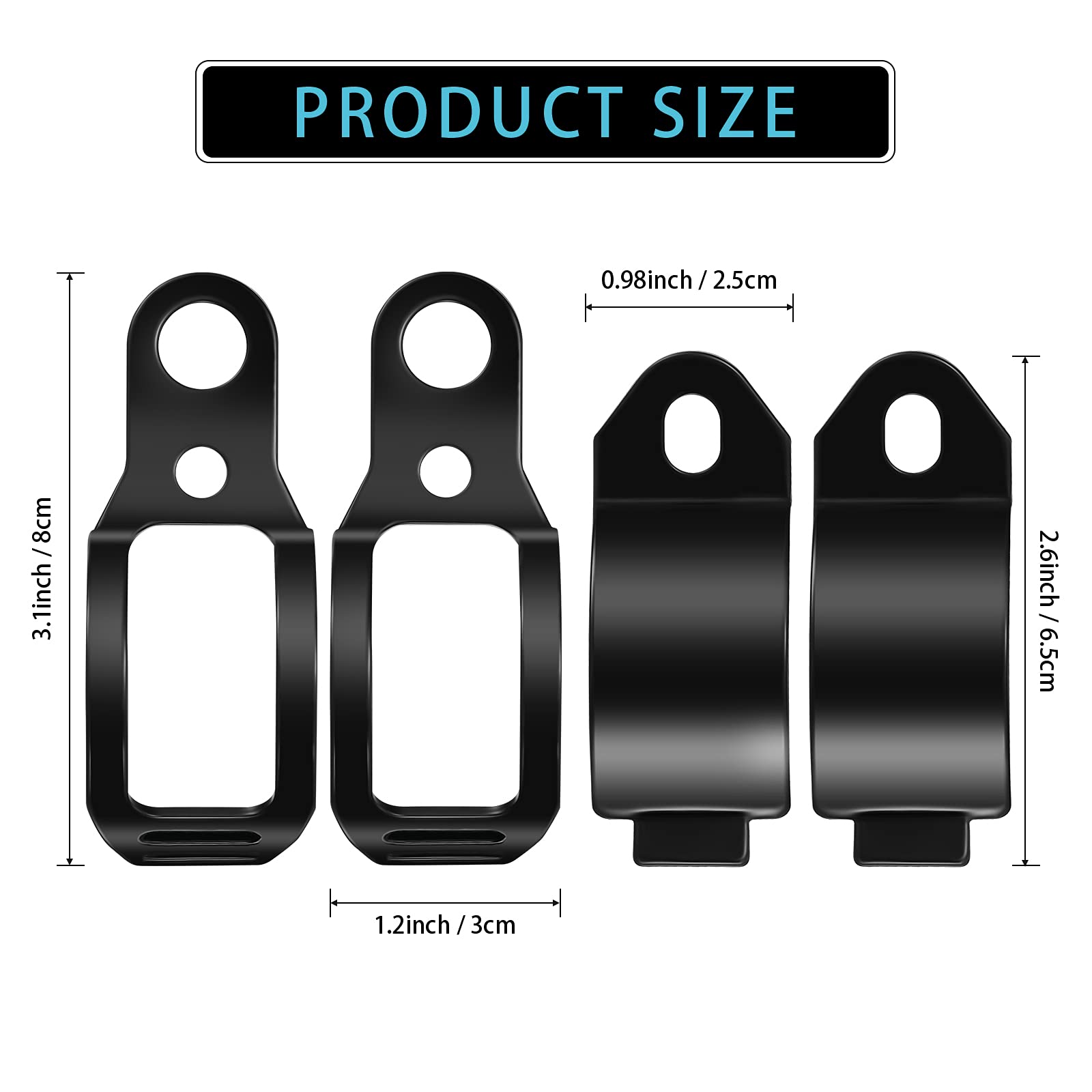 Frienda 2 Pairs Motorcycle Fork Indicator Brackets Metal Motorcycle Turn Signal Mount Brackets Turn Signal Light Indicator Brack