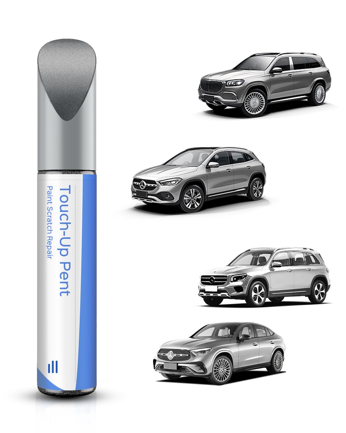 Parts4Ev 775/9775 Iridium Silver Metallic Touch Up Paint Compatible With Mercedes-Benz Exact Match-Chips And Nicks Touch Up
