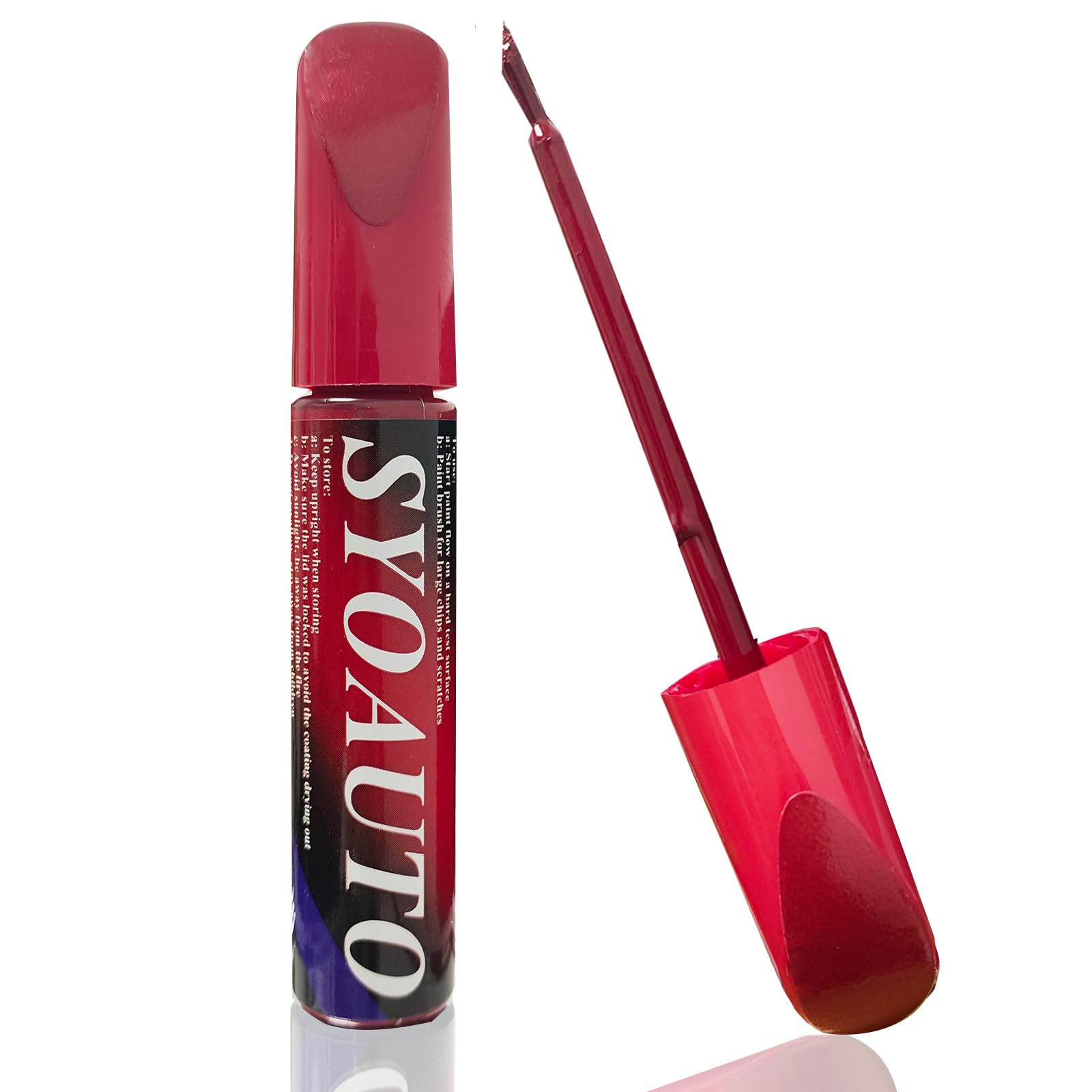 SYOAUTO Red Touch Up Paint for Tesla Model Y 3 X S - Auto Touch Up Paint Pen Scratch Repair - 0.4 oz (Multicoat Red)