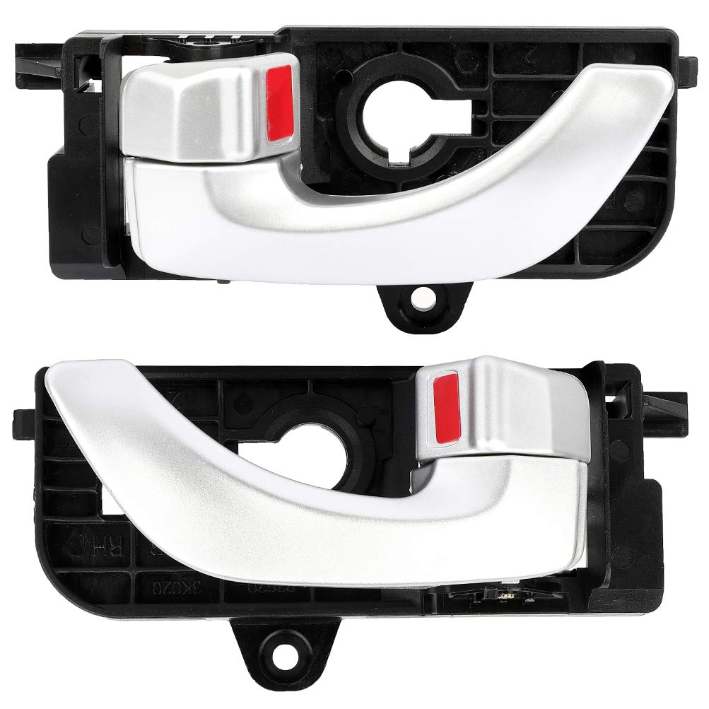 Eccpp Door Handles Interior Inside Inner Front Driver Passenger Side For 2005-2008 For Hyundai Sonata Silver(2Pcs)