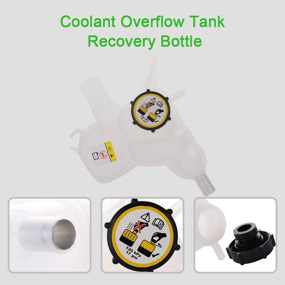SCITOO Coolant Recovery Overflow Reservoir Tank Coolant Reservoir Bottle [W/Sensor &with Cap] compatible with Ford & Mercury Cars - Escape 01-04 07-12,Mariner 07-11,fits 4,6Cyl [2.0] Replace# 603-215